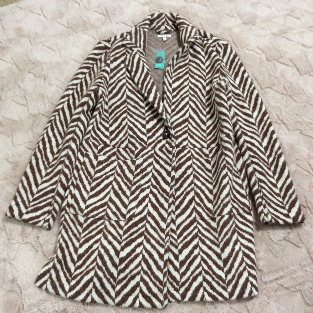 Maurices Brand new Chevron Patterned Pea Coat